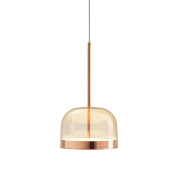 подвесной светильник с полусферическим абажуром янтарного оттенка