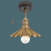 Brooklyn Umbrella Flush Mount - 8 Inch - Brass потолочный полувстраиваемый светильник Industville BR-UFM8-B