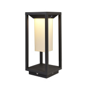 уличный напольный светильник тёмно-серого цвета с рассеянным светом