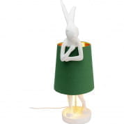 53472 Настольная лампа Animal Rabbit Белый/Зеленый 68см Kare Design