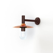 настенный светильник с купольным плафоном и медным основанием