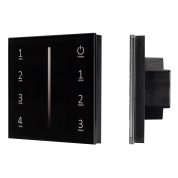 028112 Arlight Панель SMART-P34-DIM-IN Black (230V, 0-10V, Sens, 2.4G)