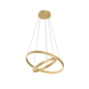 подвесной светильник латунного оттенка с переплетенными кольцами