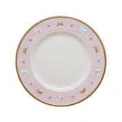 Butterfly pastel pink dinner plate тарелка, Villari