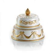 Chantilly large two tier cake scented candle - white & gold ароматическая свеча, Villari