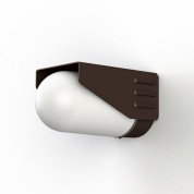 уличное настенное бра с овальным плафоном в корпусе цвета ржавчины