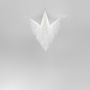 настенный светильник белый с хрустальными подвесками