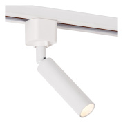 трековый прожектор белого цвета с поворотным цилиндром для однофазного шинопровода