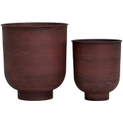 210530100 House Doctor Home Decor набор из двух цветочных горшков цилиндрической формы из обожжённой глины