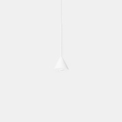 подвесной светильник с конусным плафоном из белого матового стекла