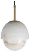 подвесной светильник с полусферическим плафоном из мрамора