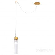 Kolarz Raggio 6009.30131 подвесной светильник сусальное золото ø6.5cm высота 28cm макс. высота 300cm 1 лампа e14