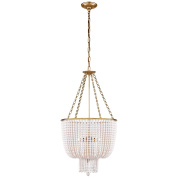 ARN5102HAB-CG Visual Comfort Jacqueline подвесная люстра с прозрачными стеклянными подвесами и латунной рамой