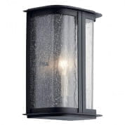 Timmin  10" 2 Light Wall Light with Clear Seeded Glass Distressed Black уличный настенный светильник 59090DBK Kichler
