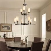 Vetivene 9 Light Chandelier Textured Black люстра 52452BKT Kichler