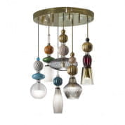 Divas chandelier - 6 lights - multicolor & gold люстра, Villari