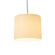 IN-ES020N-BR In-es Artdesign Candle подвесной светильник с мягким цилиндрическим абажуром тёплого кремового тона