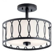 12.25" 2 Light Semi Flush Mount Black потолочный светильник 38254 Kichler