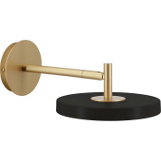 настенный светильник с коротким цилиндрическим корпусом черного цвета