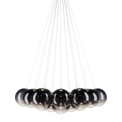 дизайнерская люстра для современной гостиной с дымчатыми элементами