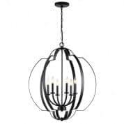 Voleta 27.75" 6 Light Foyer Chandelier Black подвесной светильник 42139BK Kichler