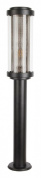 наземный уличный светильник с высокой стойкой черного цвета