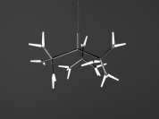 подвесной светильник с разветвленной геометрической конструкцией и направленным светом