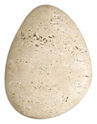 накладной светильник с рифленым плафоном из травертина