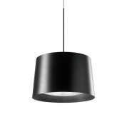 подвесная люстра с матовым плафоном чёрного цвета