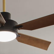 56" Guardian 5 Blade LED Indoor Ceiling Fan Satin Black люстра-вентилятор, Kichler