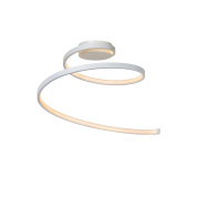 потолочный светильник с широким рассеивателем и золотистым ободком