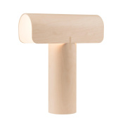 настольный прикроватный светильник Т-образной формы из светлого дерева