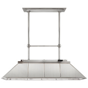 подвесной линейный светильник с рифлёным стеклянным отражателем