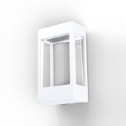 уличное бра с прямоугольным корпусом белого цвета