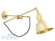 Santiago Регулируемая латунная лампа для чтения Mullan Lighting MLWL233SATBRS