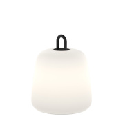 уличный переносной аккумуляторный светильник белый с черной ручкой