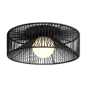 потолочный светильник с сетчатым абажуром черного цвета