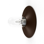 настенный светильник коричневого цвета с круглым отражателем