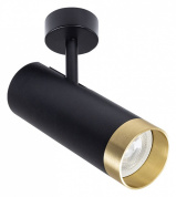 накладной потолочный спот черного цвета с поворотной головкой