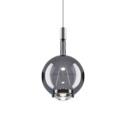 подвесной светильник с дымчатым стеклянным плафоном