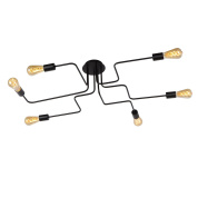 потолочный светильник с восемью лампами на разветвлённой конструкции