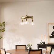 Eastmont 3 Light Chandelier Brushed Natural Brass and Walnut Wood люстра 52402BNB Kichler