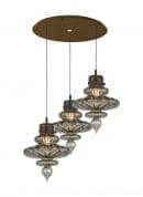 Basilica Round 3 Light Antique Brass люстра Heathfield