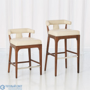 Moderno Counter Stool-Ivory Marble Leather Global Views стул