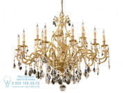 Versailles Французская золотая люстра с кристаллами Schoeler Possoni Illuminazione 093/12+6-SH/P