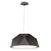 подвесной светильник с геометрическим плафоном графитового цвета