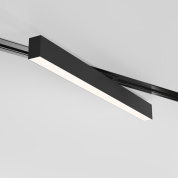 трековый линейный светильник для однофазного шинопровода прямоугольный черный