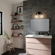 Meller 15" 2 Light Vanity Light with Clear Glass Black настенный светильник 55101BK Kichler