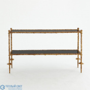 Gold Chiseled Console-Black Granite Global Views консольный стол