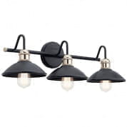 Clyde 3 Light Vanity Light Black настенный светильник 45945BK Kichler